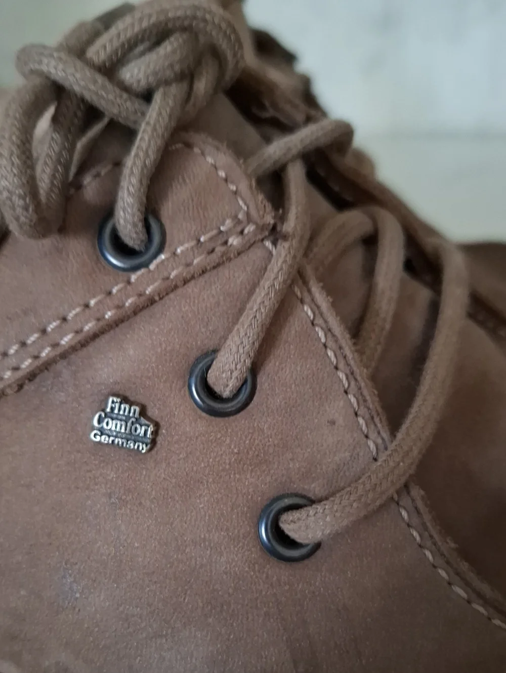 Finn Comfort Comfortable Men's Brown Lace-Up Casual Shoes